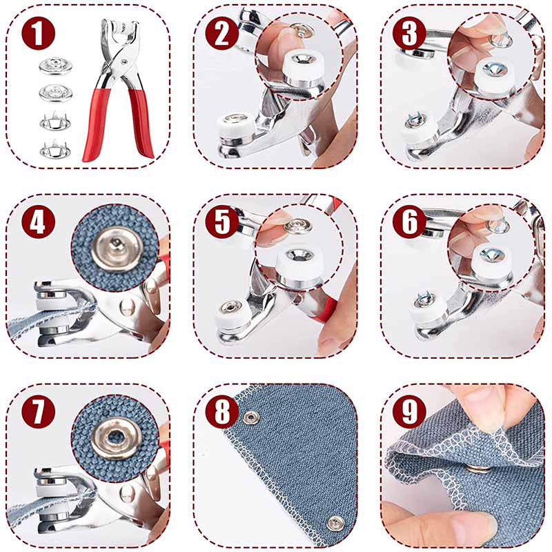 🔧✨ Juego de Botones a Presión de Metal con Alicates de Sujeción – Herramienta Práctica y Resistente para Reparaciones y Proyectos DIY 🛠️🌟