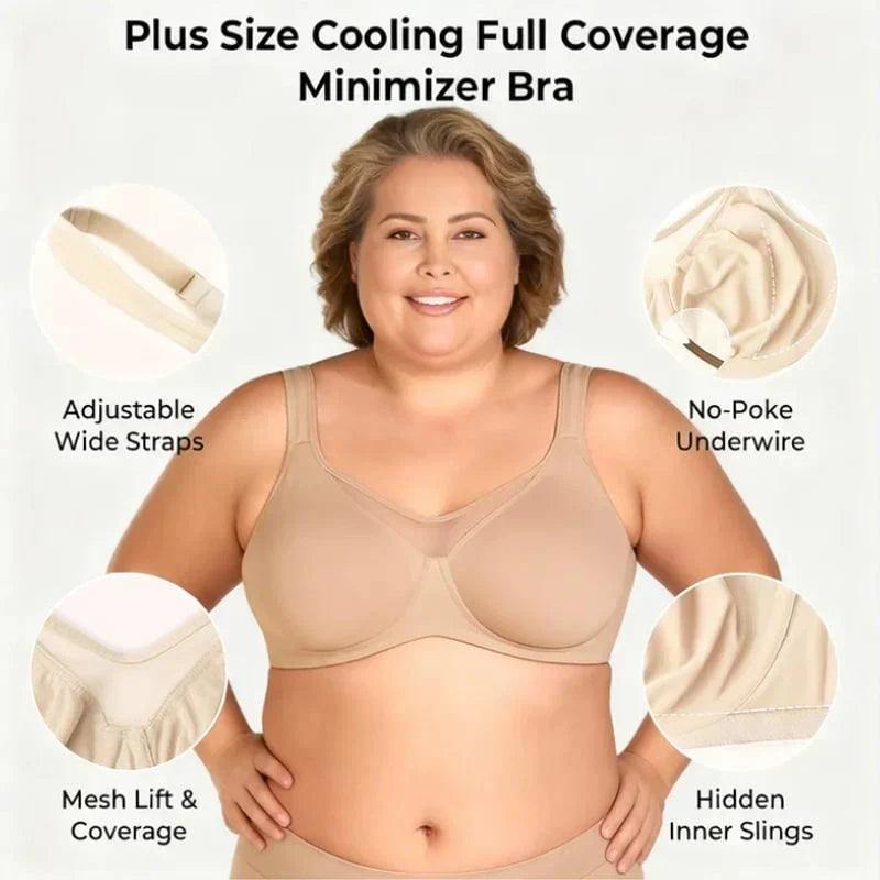 🏆 ¡Precio especial de último día: 9,99 £! 💐 Sujetador elegante, transparente y de cobertura total para mujer, tallas grandes.