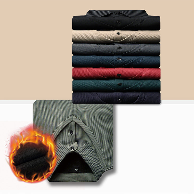 🎁Camisa de punto de dos piezas con solapa para hombre