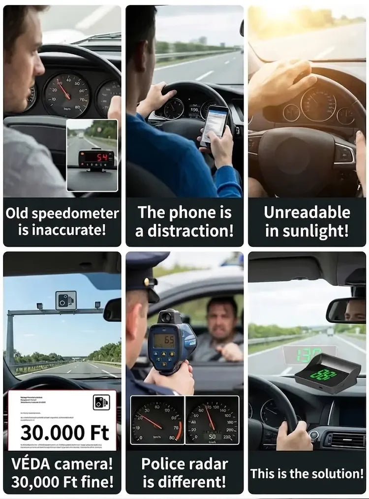 Universal GPS Car Speedometer Head-Up Display