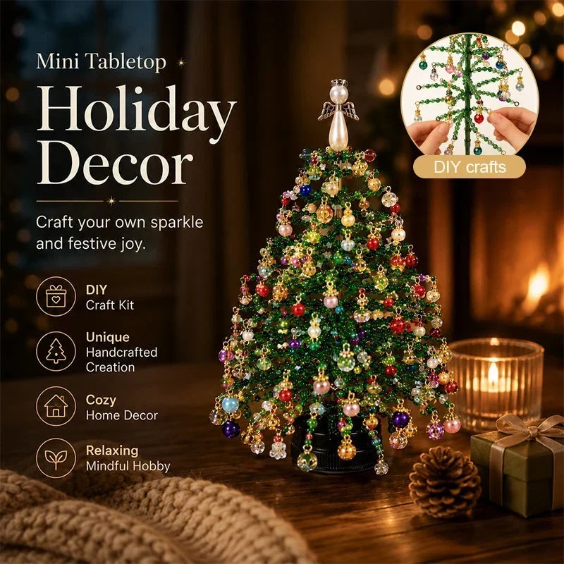 🎄✨ DIY Beaded Christmas Tree Kit – 🎅Create Your Own Sparkling Holiday Decoration