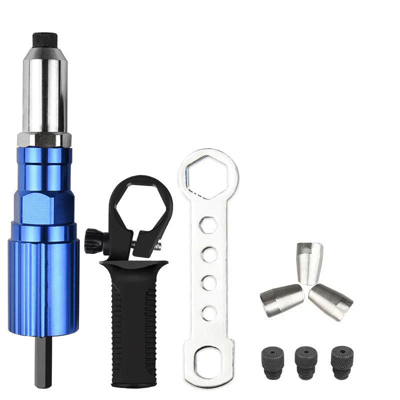 Adaptador para pistola eléctrica de remaches de calidad profesional – Convierte tu taladro en una bestia para remachar
