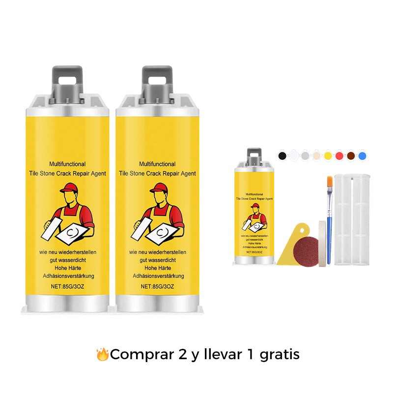 Kit multifuncional para reparar grietas en baldosas de piedra