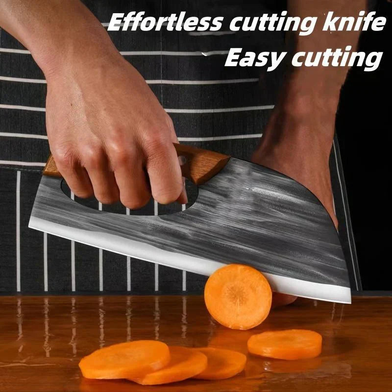 ⏰Compra 1 y llévate 1 gratis🔥Juego de cuchillos de cocina forjados | Cuchillo de chef y hacha para carne afilados y duraderos