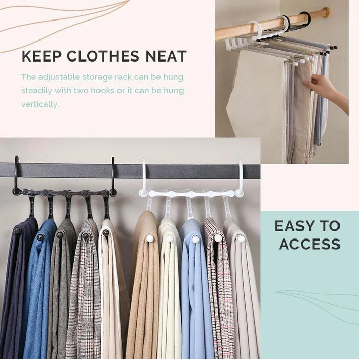 💥 Organizador Multifuncional para Pantalones – Práctico y Ahorra Espacio ✨