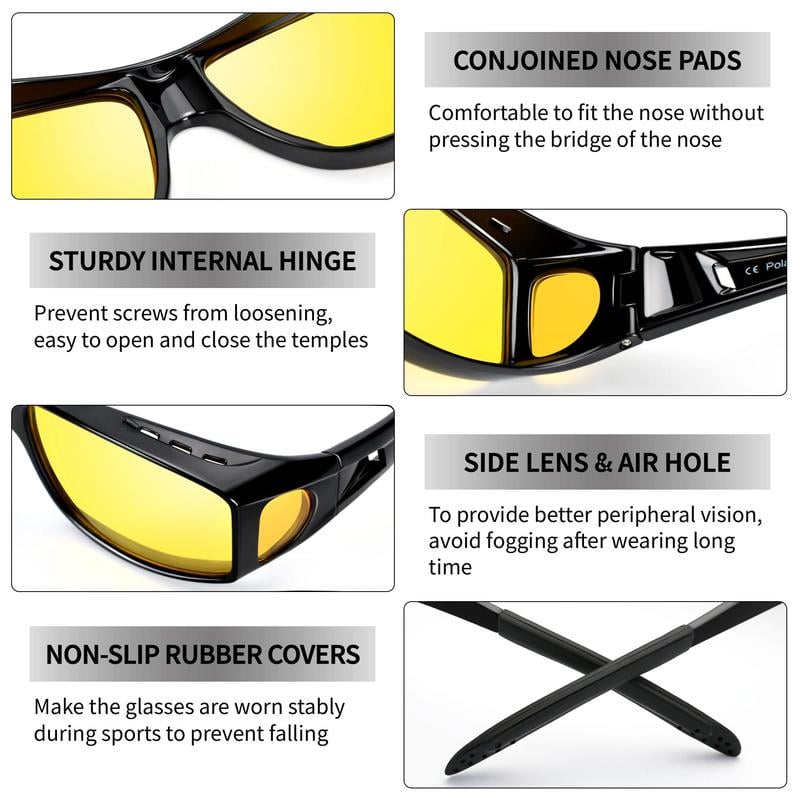 Gafas de conducción para visión en la oscuridad, anti-reflejos y polarizadas