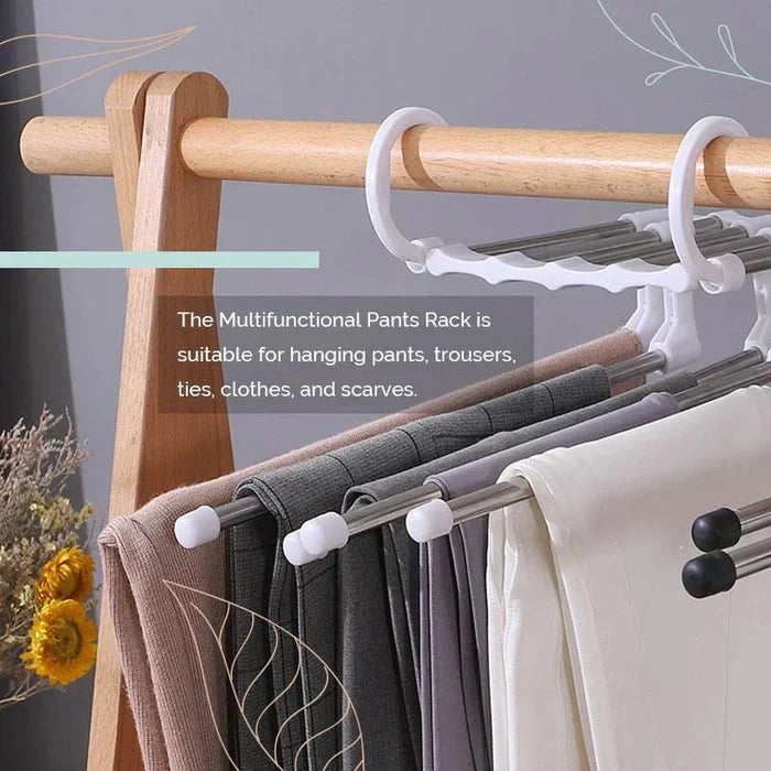 💥 Organizador Multifuncional para Pantalones – Práctico y Ahorra Espacio ✨