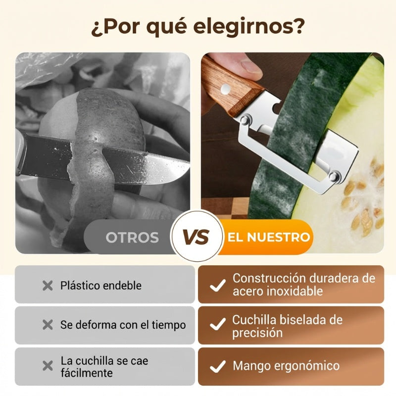 🥕 ¡COMPRA 2, LLEVATE 1 GRATIS! 🔥 Pelador de verduras multifuncional para la cocina – Cuchilla inoxidable, mango ergonómico e ideal para frutas y verduras ✨