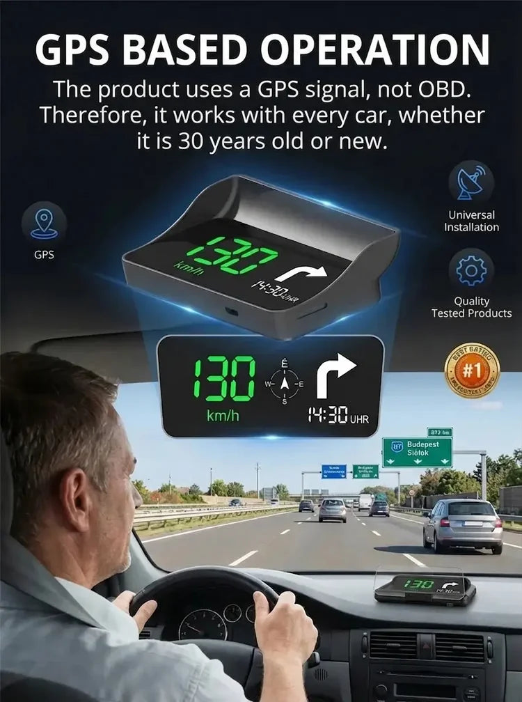 Universal GPS Car Speedometer Head-Up Display