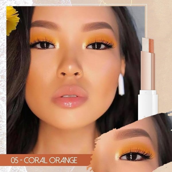 😍6 Piezas Lápiz de Sombra de Ojos 2 en 1 con Brillo Instantáneo, ¡Maquillaje Perfecto🔥