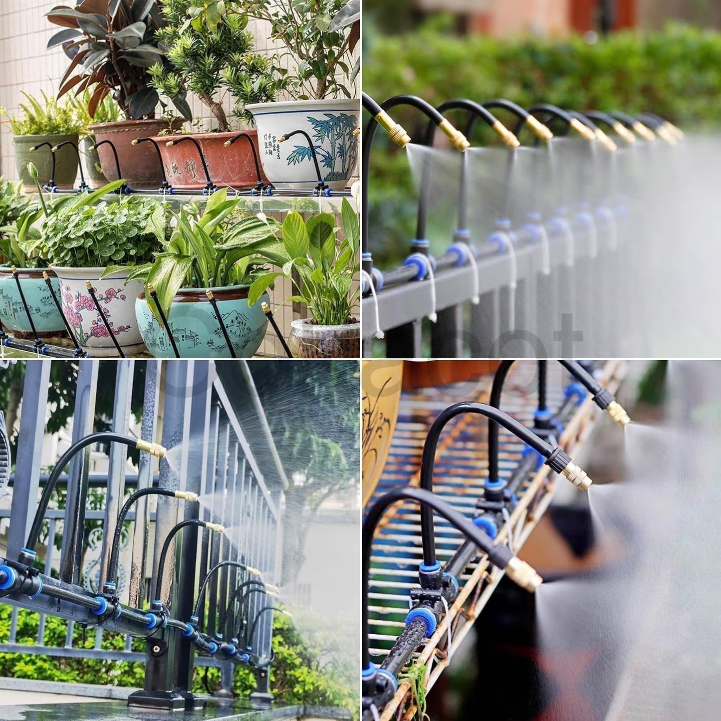 🔥Último día 50% de descuento✨🌱Sistema de riego automático para jardín curvo 360°