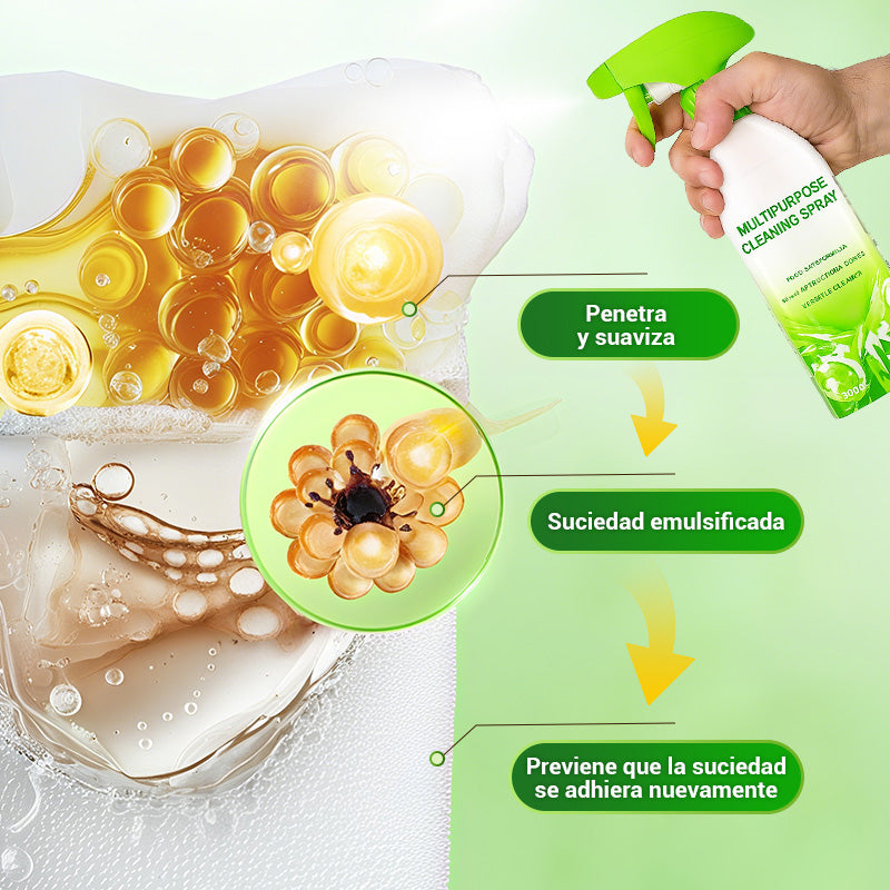 Potente spray limpiador multiusos para el hogar