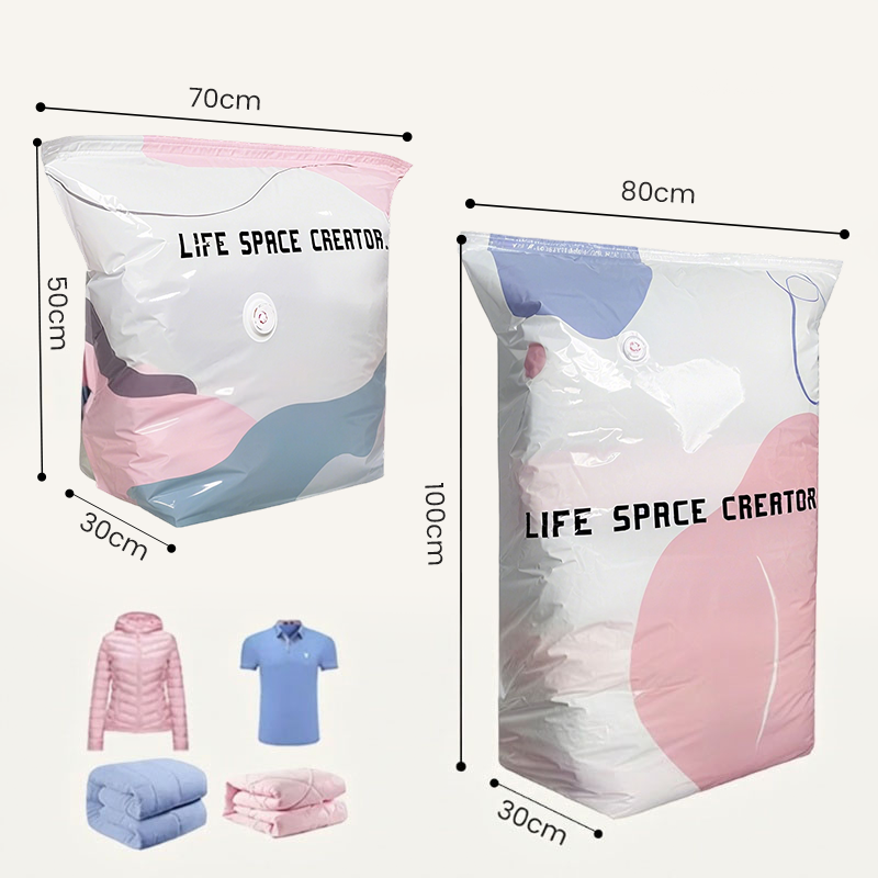 ¡🔥ÚLTIMO DÍA! ¡COMPRA 2 Y 1 GRATIS! 💯 Bolsas de vacío sin bomba – Presiona y sella. Ahorra 80 % espacio, ropa seca y sin polvo. Ideal para edredones y ropa fuera de temporada. 🛏️🗄️