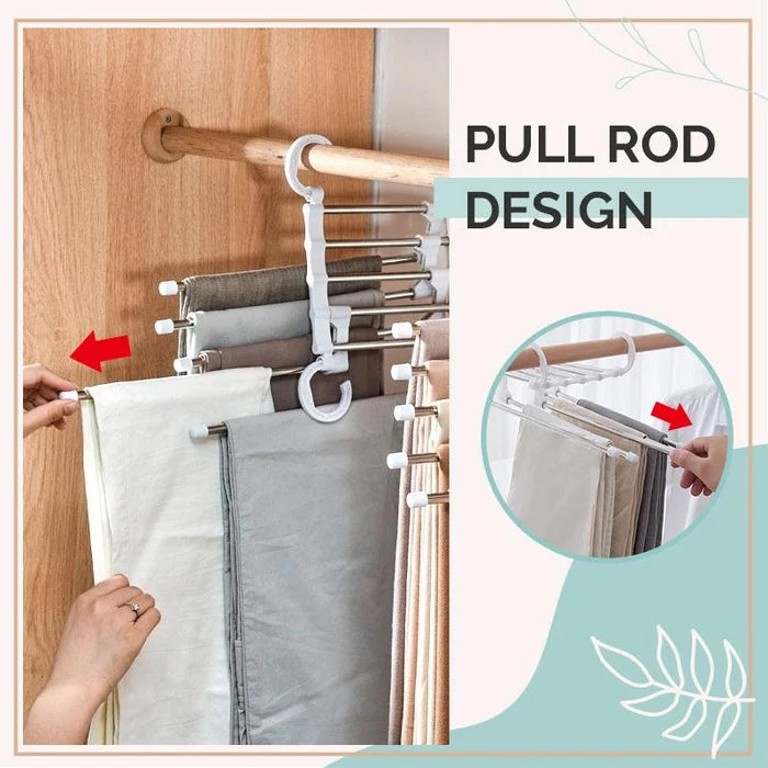 💥 Organizador Multifuncional para Pantalones – Práctico y Ahorra Espacio ✨