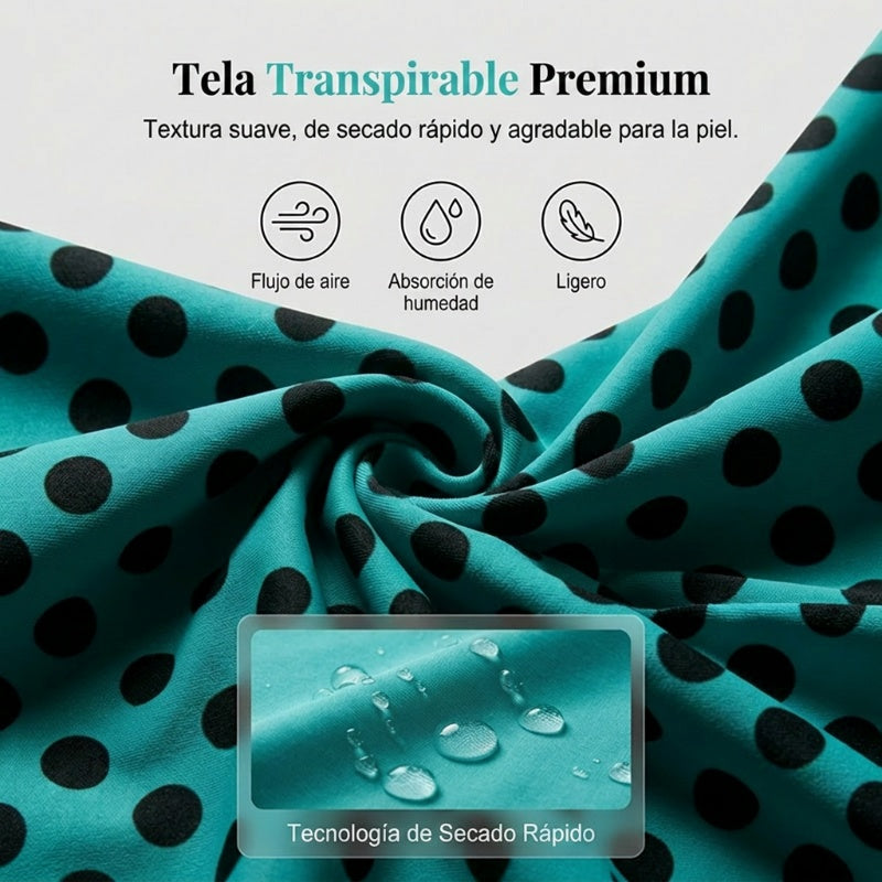 👙 🔥 ¡OFERTA POR TIEMPO LIMITADO 50% DE DESCUENTO! Bikini de Puntos – 4 Colores, Tallas S-3XL, Corte Vintage 🏖️