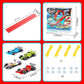 🎁Oferta especial de Navidad: 50 % de descuento🎅🏎️Pista de carreras con ventosas para coches de aleación para niños DIY