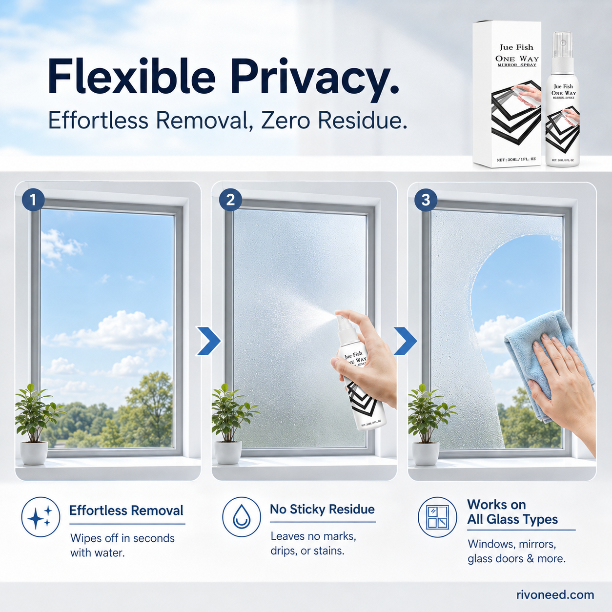 🪟 Spray reflectante para ventanas | Protección de privacidad con efecto espejo unidireccional para hogar y coche