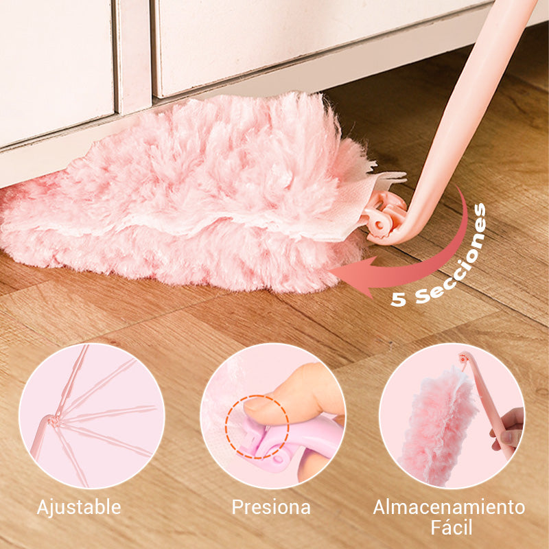 Plumero plegable y lavable para limpieza de superficies
