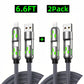 🔌4-in-1 RGB Glowing Fast Charging Cable, Universal Multi Device Charging Cord for Travel🌍