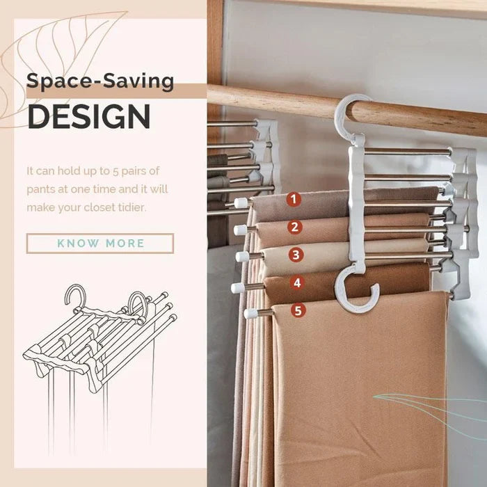 💥 Organizador Multifuncional para Pantalones – Práctico y Ahorra Espacio ✨