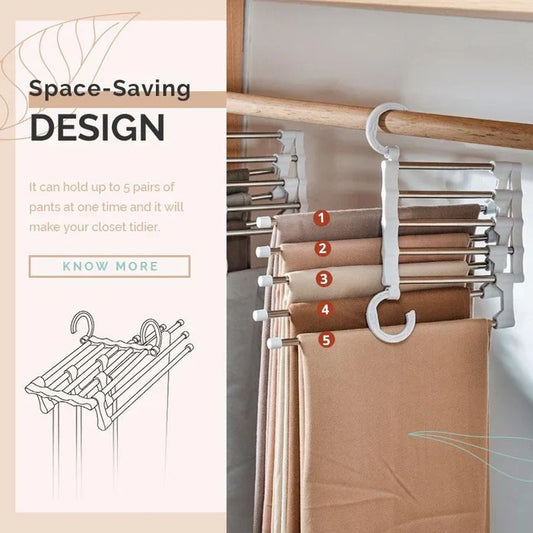 💥 Organizador Multifuncional para Pantalones – Práctico y Ahorra Espacio ✨