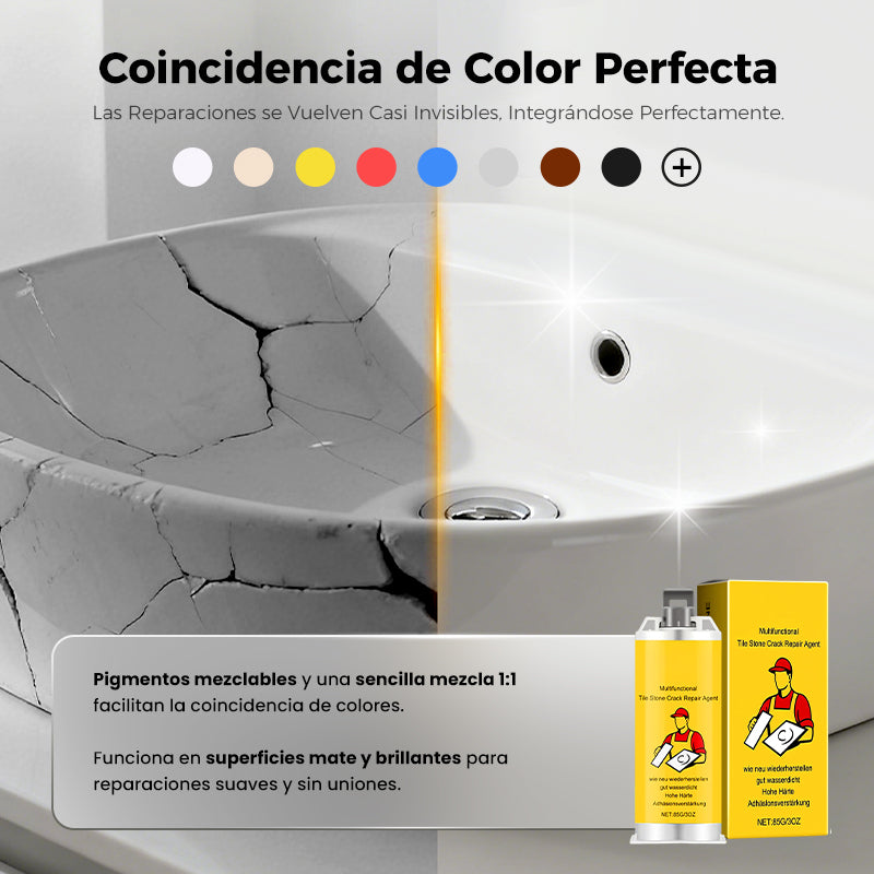 Kit multifuncional para reparar grietas en baldosas de piedra