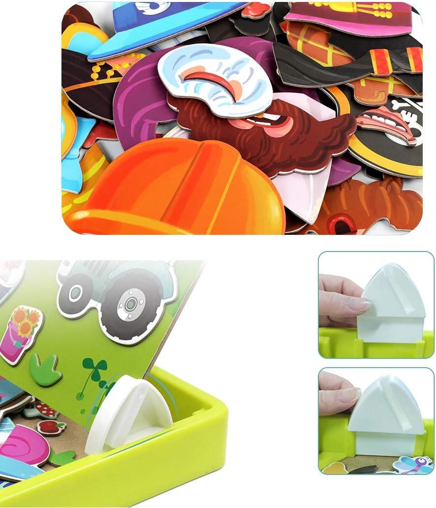 🎨 Puzzles Magnéticos de Vestir para Caras - Juego Educativo de Doble Cara para Niños, Ideal para Viajes y Aprendizaje Creativo ✨🧒