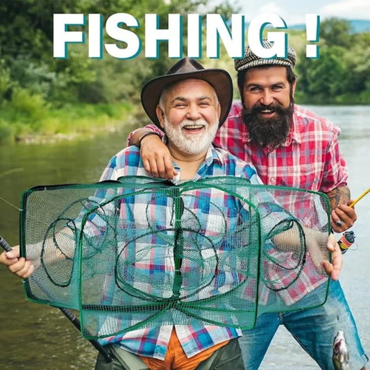 🚨 🚨 Red plegable automática para pescadores: red de pesca de nailon reforzado, red de desembarque con mango telescópico 🎣✨