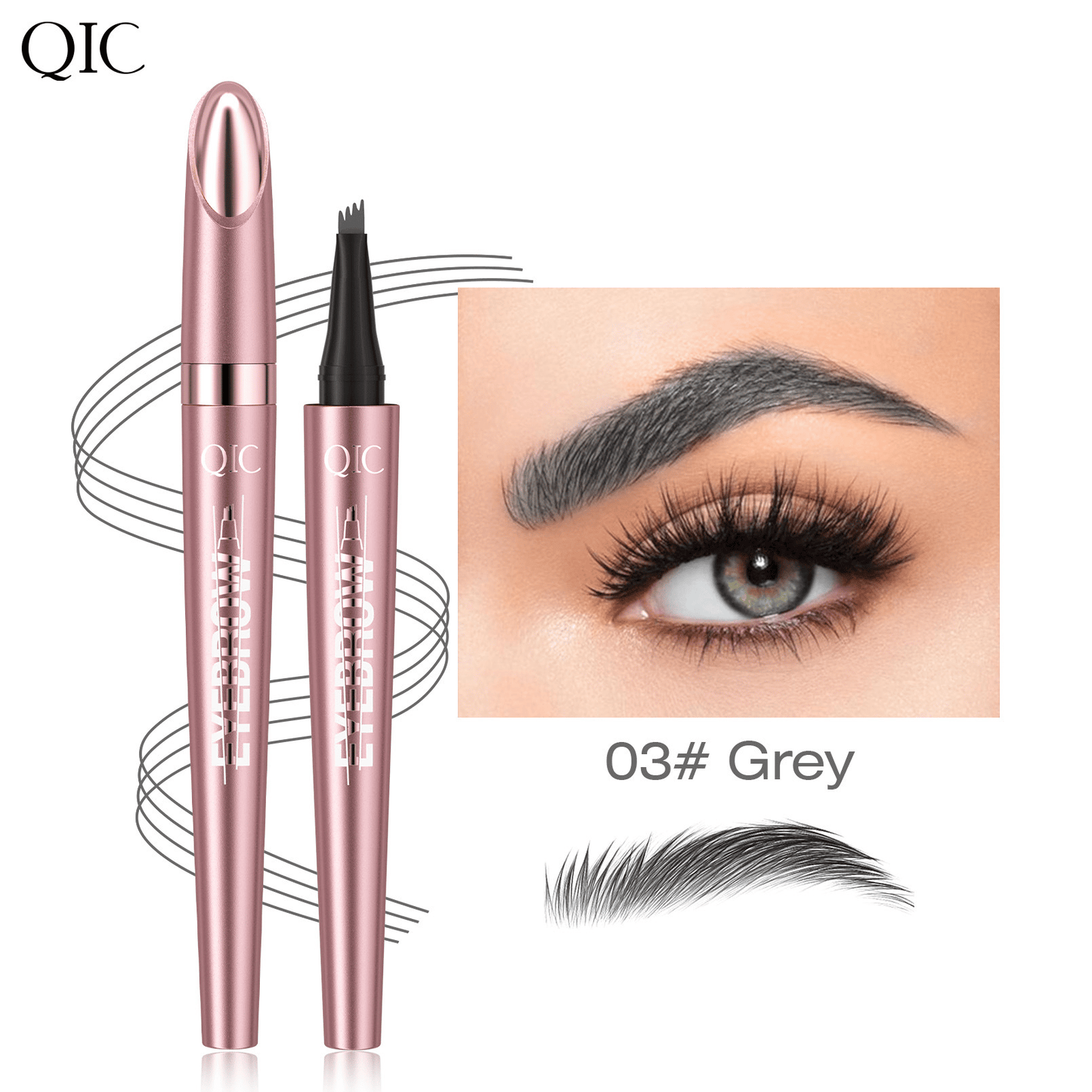 🔥¡Oferta imperdible 2026!⏰💞¡Más de 50 mil unidades vendidas!💥✨Lápiz de cejas 3D de aspecto natural: su punta de 4 puntas crea trazos naturales que imitan el vello. Resistente al agua, a las manchas y dura 24 horas.