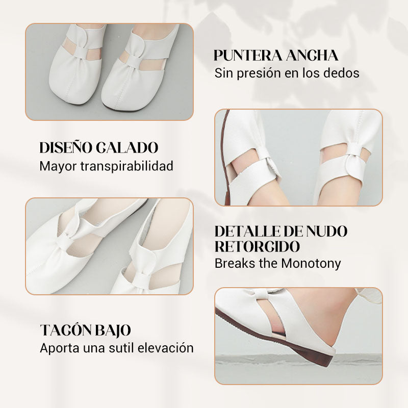 🔥COMPRA 2 ENVÍO GRATIS🔥Mules de Mujer con Suela Blanda y Nudo Retorcido