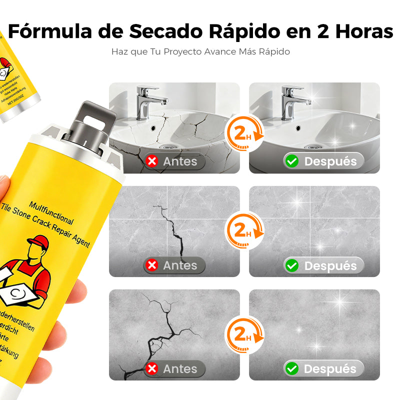 Kit multifuncional para reparar grietas en baldosas de piedra
