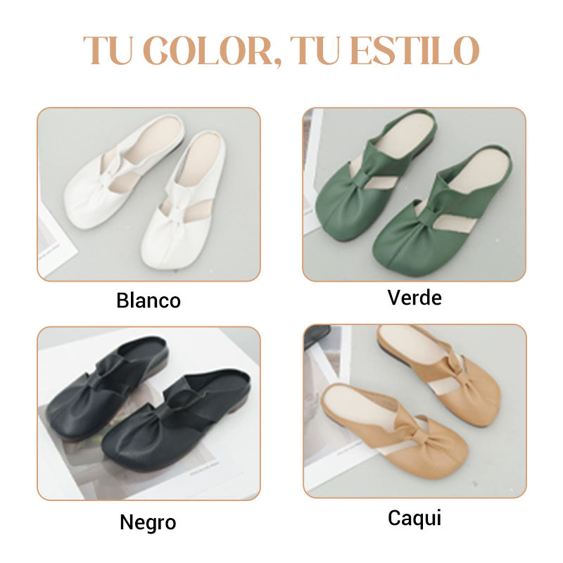 🔥COMPRA 2 ENVÍO GRATIS🔥Mules de Mujer con Suela Blanda y Nudo Retorcido