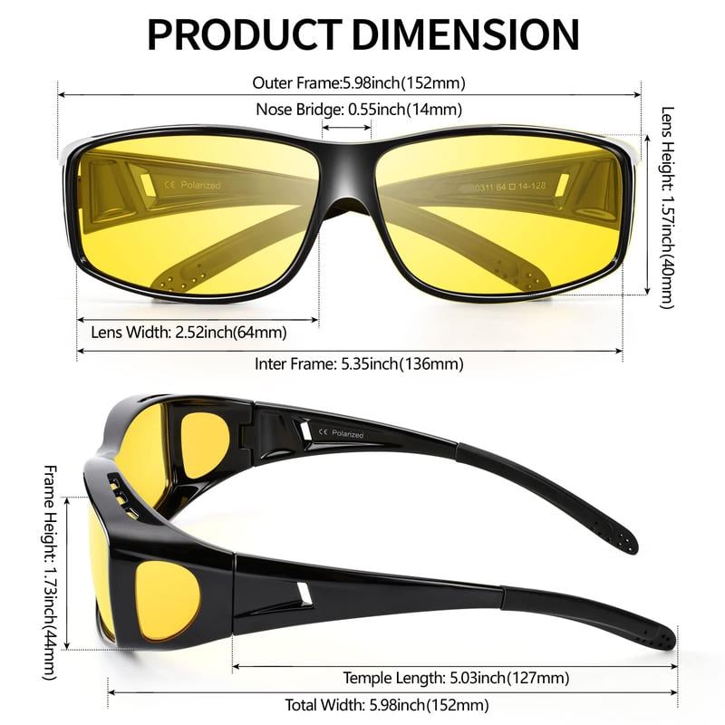 Gafas de conducción para visión en la oscuridad, anti-reflejos y polarizadas