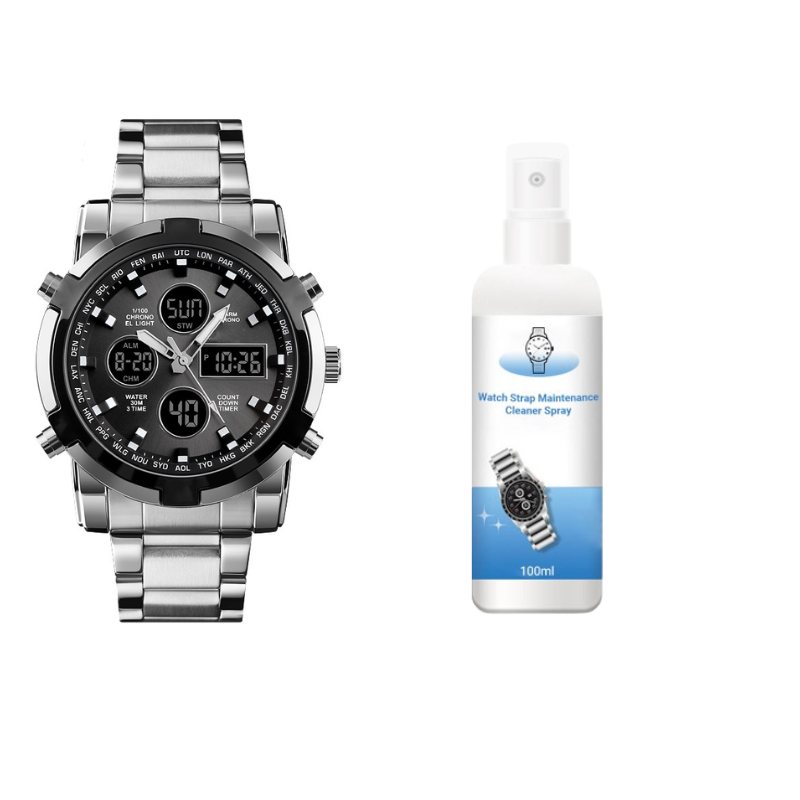 ⏱️ Reloj Militar 48mm con Doble Visualización – Resistente al Agua, Preciso y Estilo Aventurero 🏞️💪