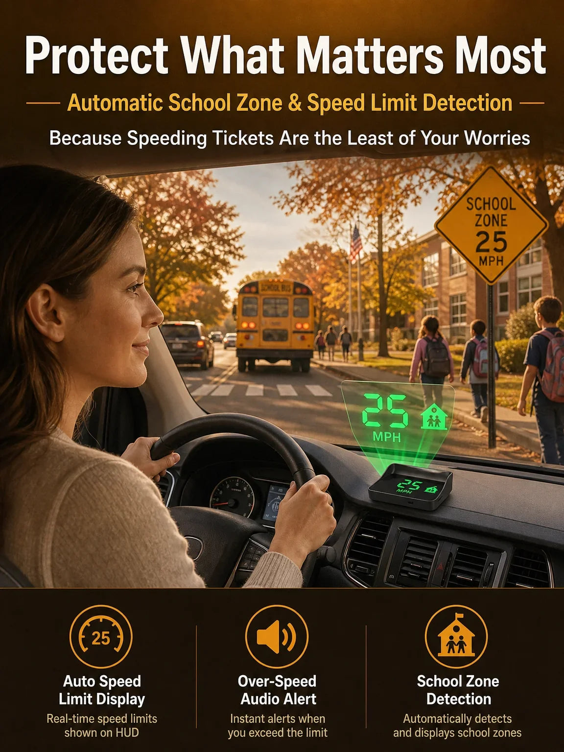 Universal GPS Car Speedometer Head-Up Display