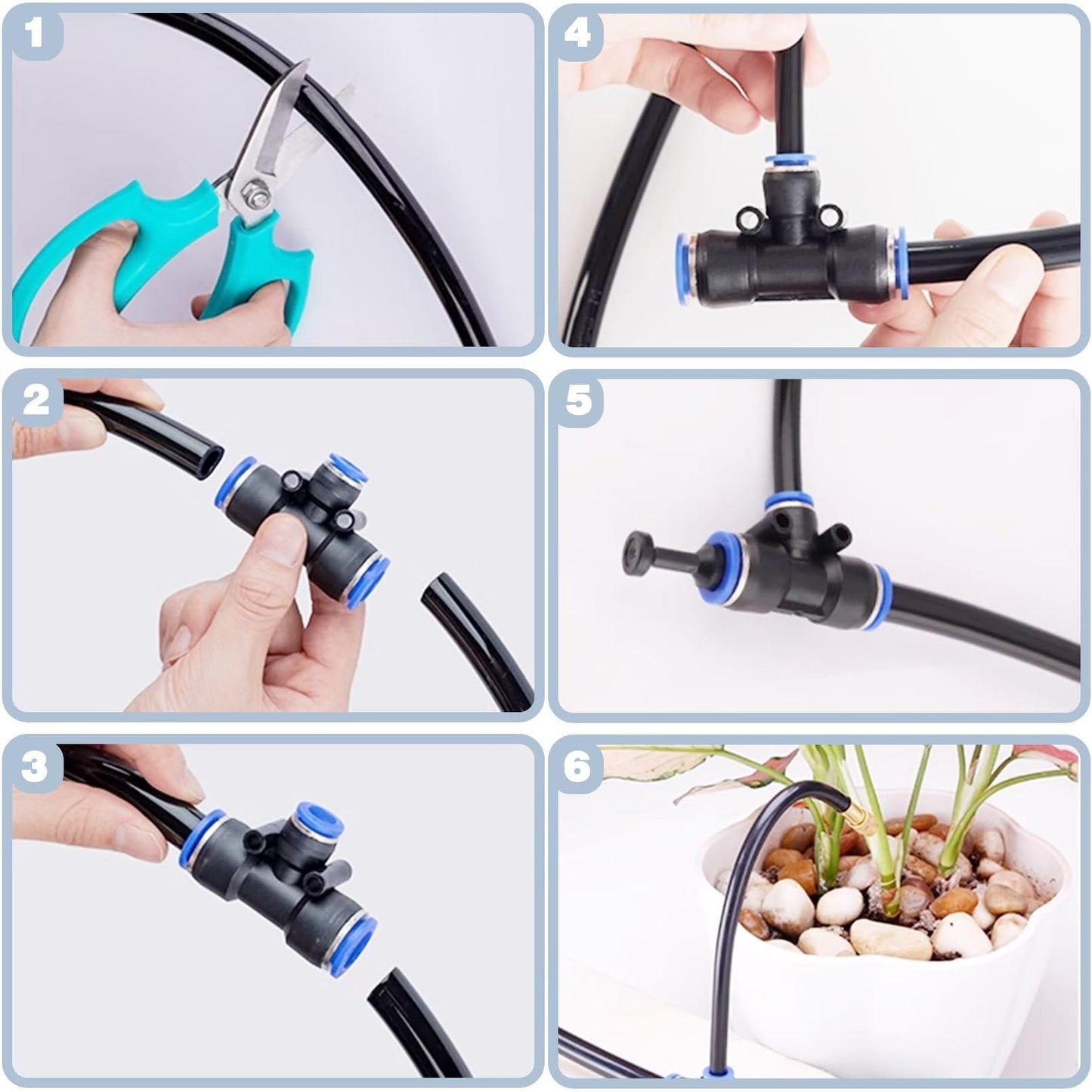 🔥Último día 50% de descuento✨🌱Sistema de riego automático para jardín curvo 360°