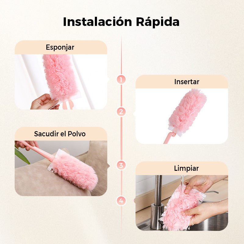 Plumero plegable y lavable para limpieza de superficies