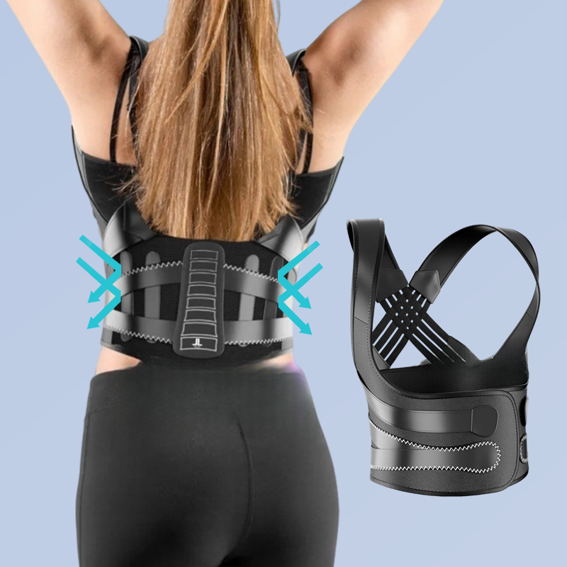 🚹 ¡OFERTA POR TIEMPO LIMITADO 50% DE DESCUENTO! 🦾 Corrector de Postura Universal – Soporte Ajustable, 4 Barras, Tallas S-XL ✨