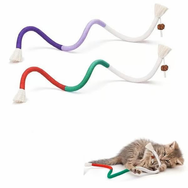 🔥ÚLTIMO DÍA 49% DE DESCUENTO😻Juguete de cuerda masticable: limpiador dental natural y seguro para gatos de interior.