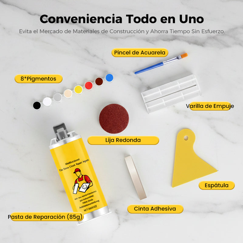 Kit multifuncional para reparar grietas en baldosas de piedra