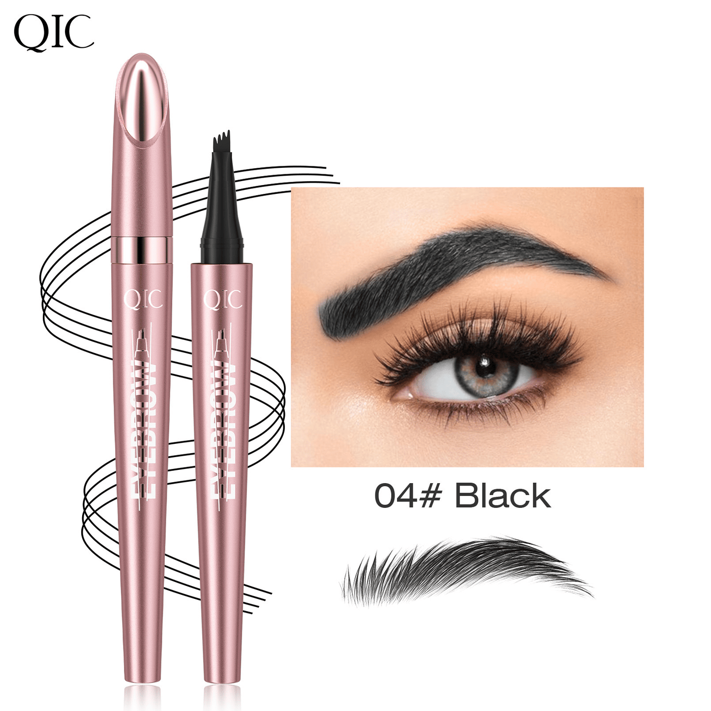 🔥¡Oferta imperdible 2026!⏰💞¡Más de 50 mil unidades vendidas!💥✨Lápiz de cejas 3D de aspecto natural: su punta de 4 puntas crea trazos naturales que imitan el vello. Resistente al agua, a las manchas y dura 24 horas.