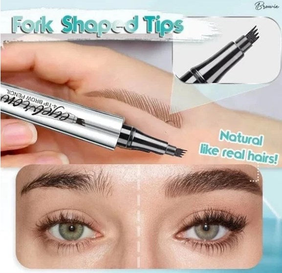 💥COMPRA 1 RECIBE 1 GRATIS🎉Lápiz de cejas de alta calidad 3D impermeable microblading 4 punta de tenedor lápiz de tatuaje