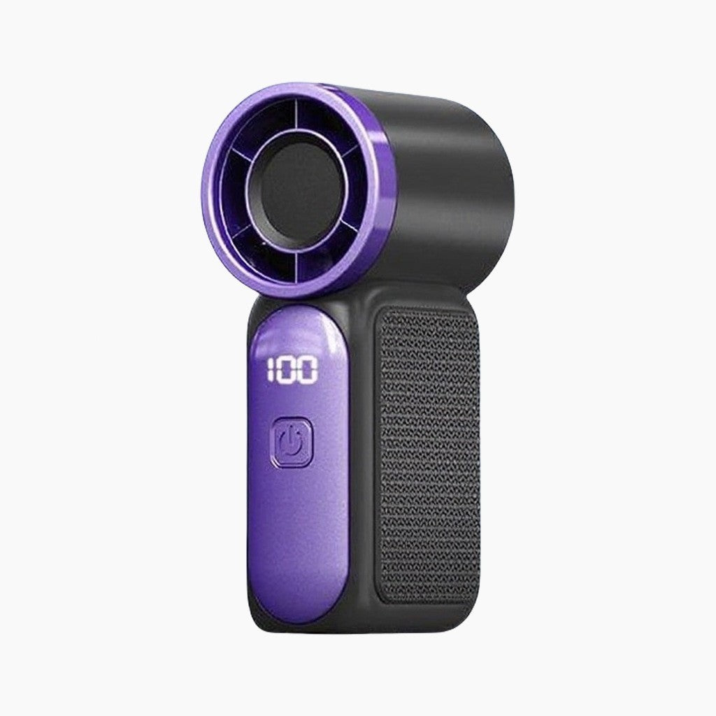 Mini ventilador de mano con pantalla LED – 👍 Ventilador de bolsillo con 5 velocidades turbo. ✨ Recargable por USB, refrigeración de alta velocidad para viajes y maquillaje. Regalo perfecto. Refrigeración portátil.