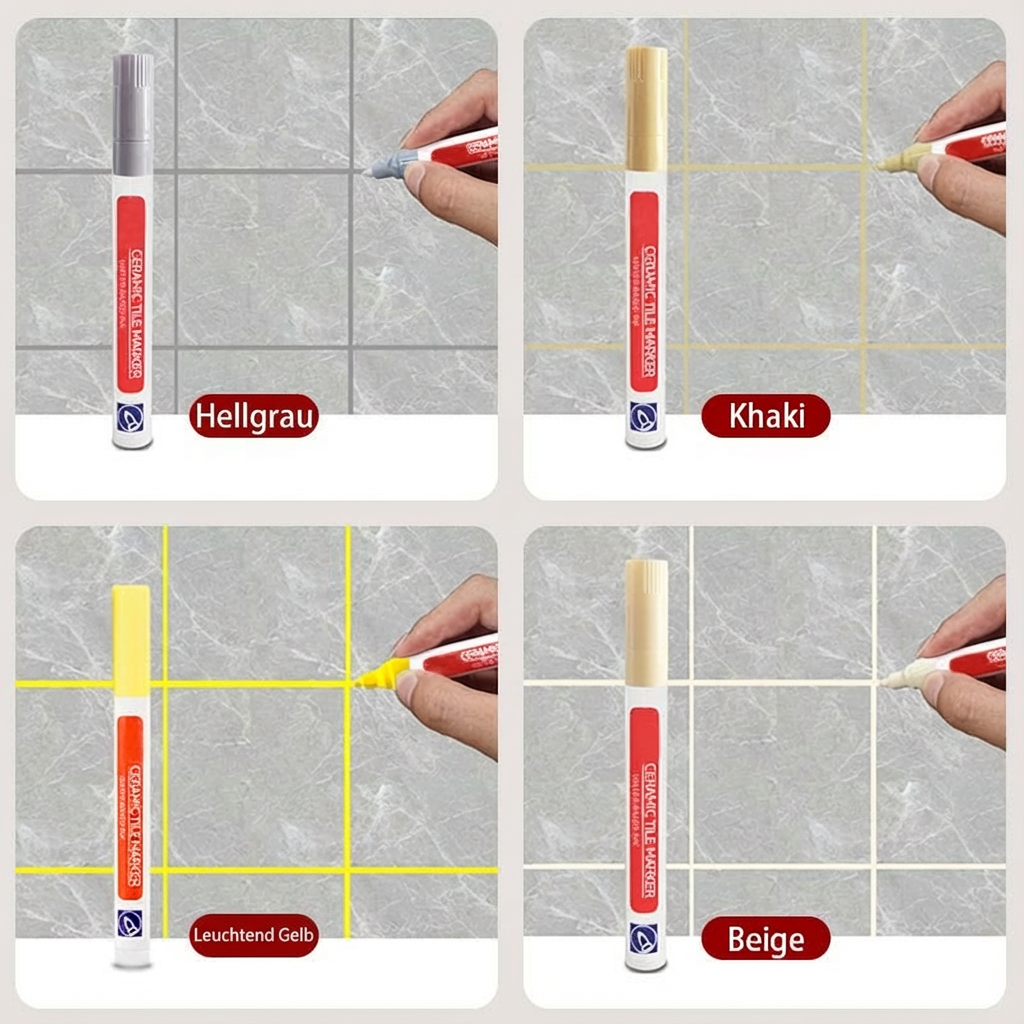 Pousbo®🖌️ ¡Bolígrafo para juntas antimoho e impermeable para baldosas cerámicas! 🧱