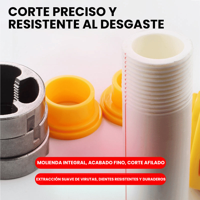 🌲Kit de roscado de tubos de PVC compatible con taladro eléctrico con varios tama