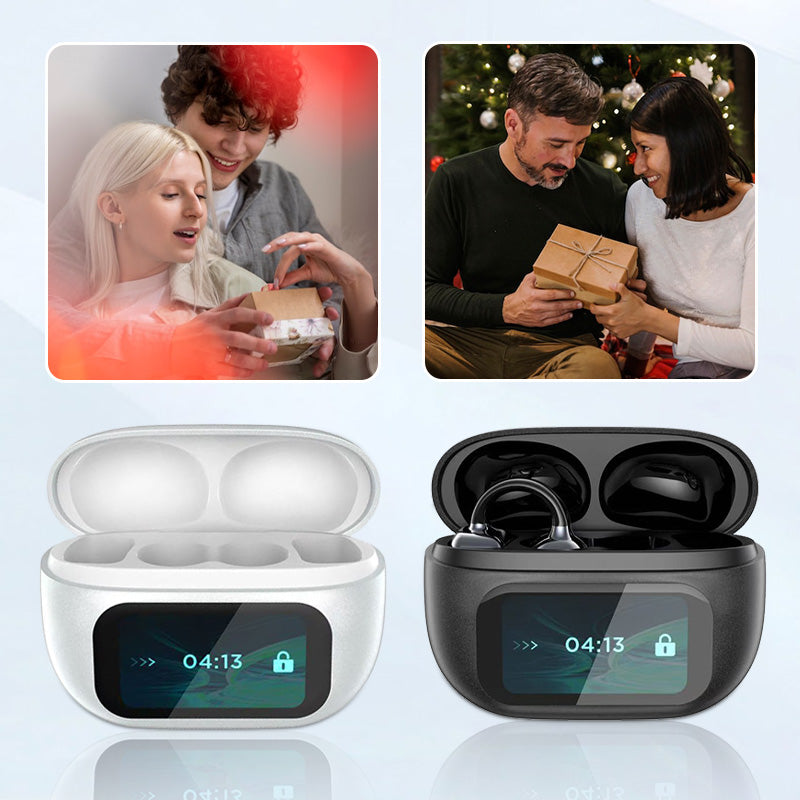 🔥OFERTA 2025🔥🎧Auriculares inteligentes con clip para la oreja, pantalla a color, traducción inteligente🎧