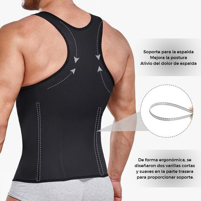 Chaleco Moldeador para Hombre con Cremallera y Entrenador de Cintura