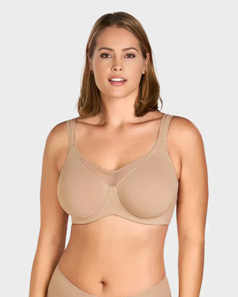🏆 ¡Precio especial de último día: 9,99 £! 💐 Sujetador elegante, transparente y de cobertura total para mujer, tallas grandes.