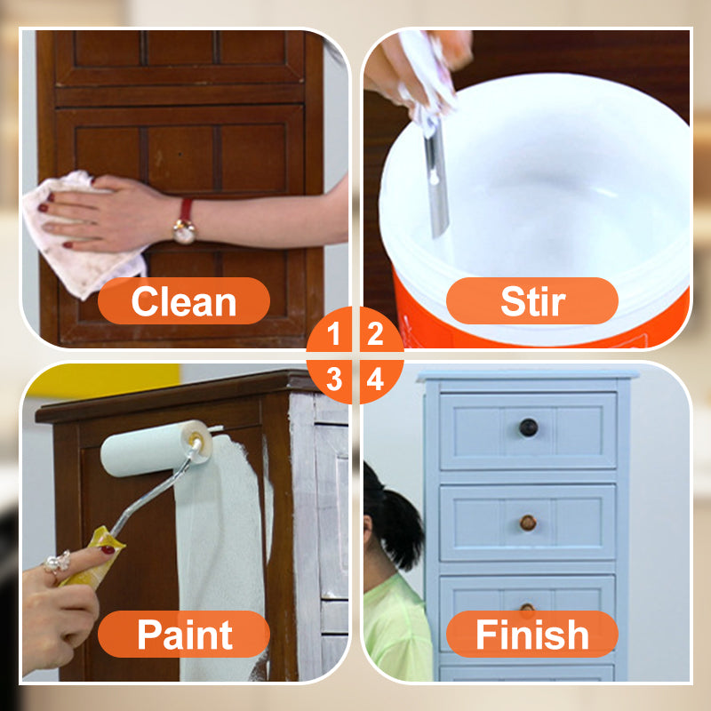 Pintura de decoración para muebles a base de agua para madera con herramientas