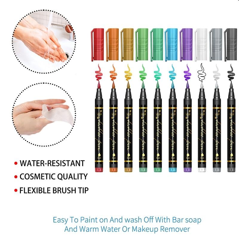 🔥Oferta Caliente 50% DE DESCUENTO🎨Perfectos Para Arte Corporal Único🔥Rotuladores de Tatuajes Temporales para la Piel